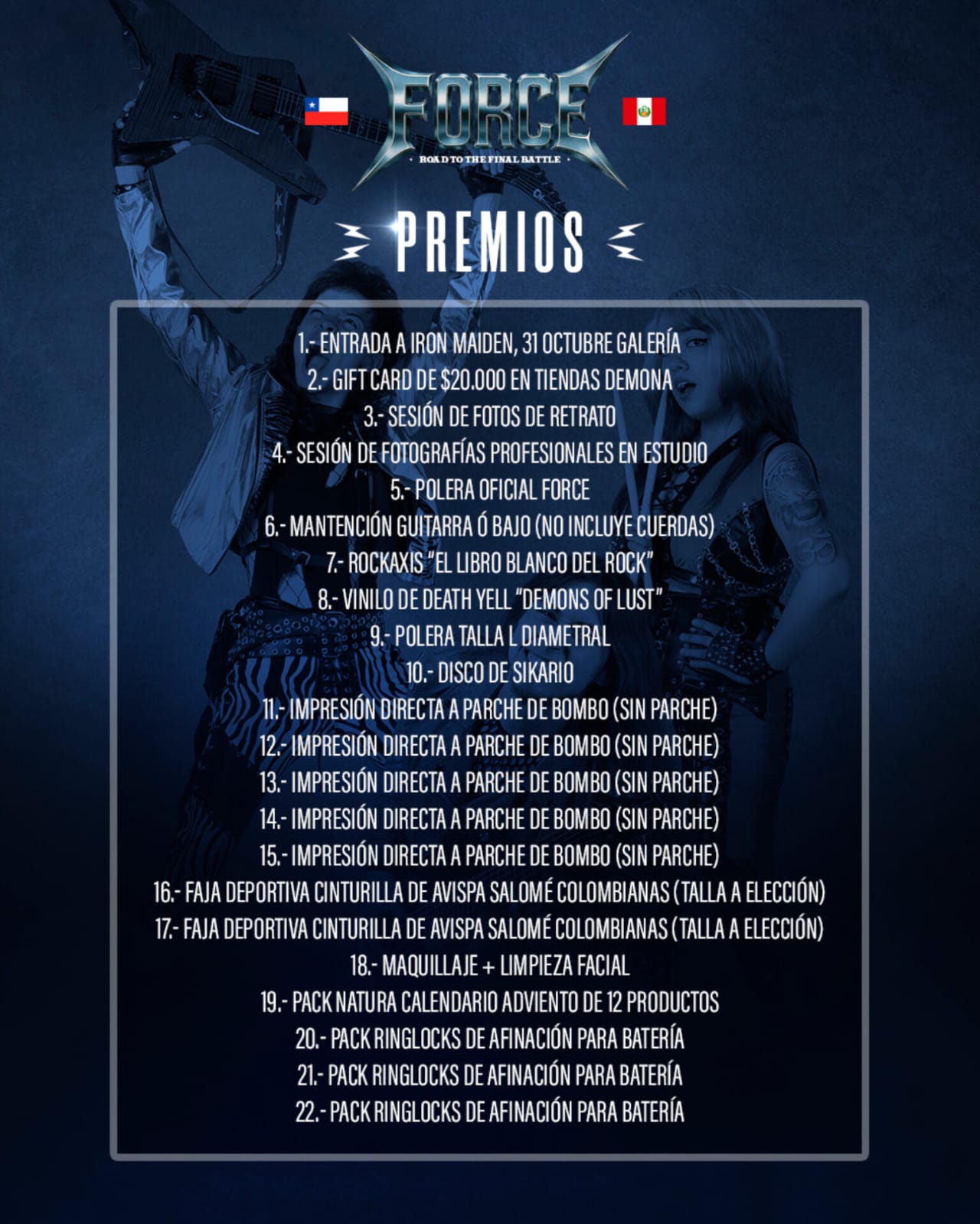 Force publica rifa para financiar su viaje a la final latinoamericana de Wacken Metal Battle